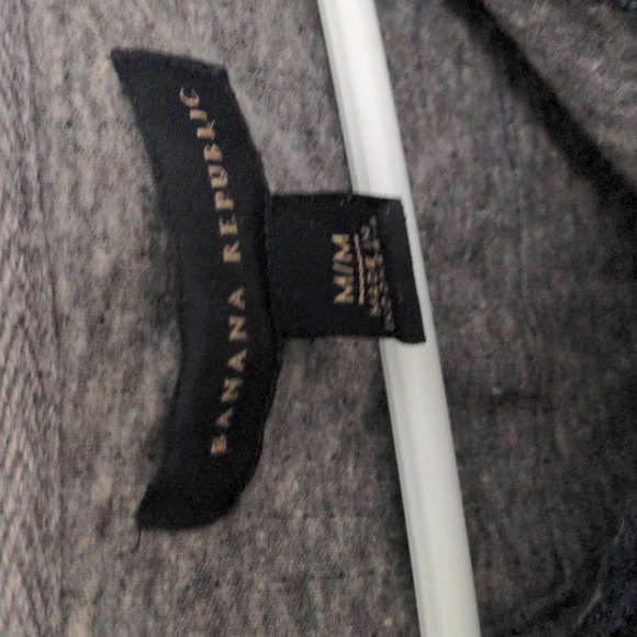 Banana Republic Navy Henley with Striped Button Strip - Picture 2 of 3